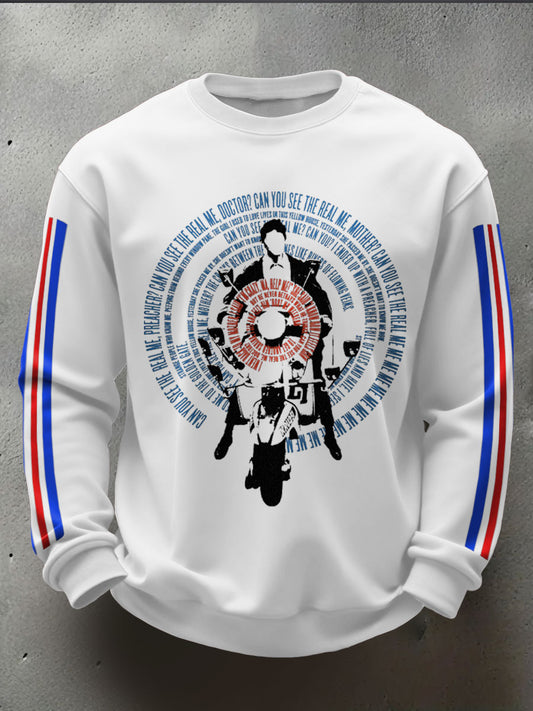 Men's UK Mods Music Lover Printed Sweatshirt
