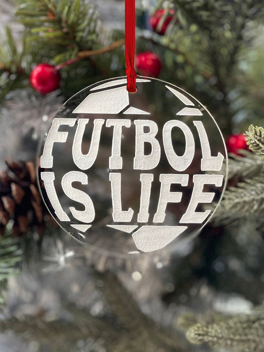 UK Football Lover Christmas Printed Acrylic Decoration