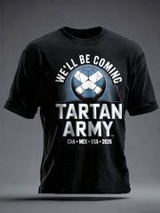 Unisex UK Football Lover Scotland We'll Be Coming 2026 Printed T-shirt