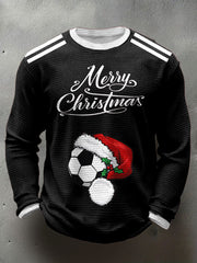 Men's ’UK Football Lover Christmas Printed Waffle Tops