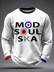 Men's  UK Music Northern Soul Lover Waffle Long Sleeve T-Shirt