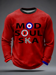 Men's  UK Music Northern Soul Lover Waffle Long Sleeve T-Shirt