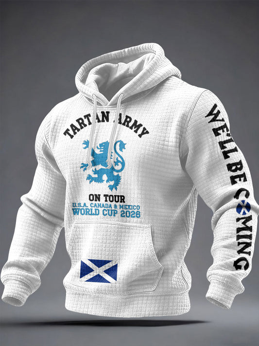 Men's UK Football Lover Scotland We'll Be Coming 2026 Printed Hoodie