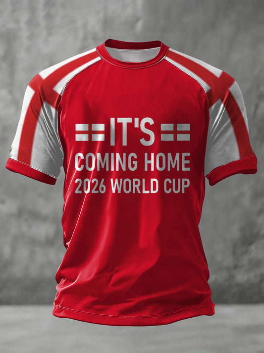 Unisex UK Football Lover England It's Coming Home 2026 Printed Coat