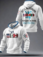 Men's UK Football Lover Scotland We'll Be Coming 2026 Printed Hoodie