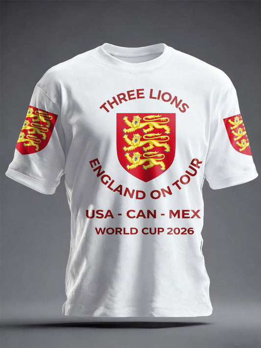 Unisex UK Football Lover England It's Coming Home 2026 Printed T-shirt