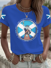 Women's UK Football Lover Scotland Iron On Short Sleeve T-Shirt