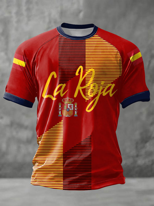 Unisex Spain Football Lover Printed T-shirt