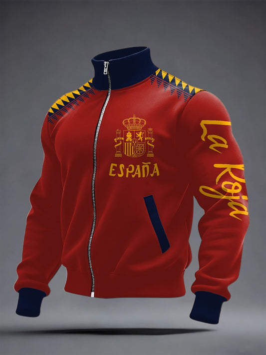 Unisex Spain Football Lover Printed Coat