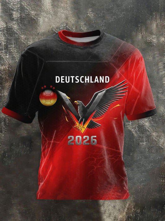 Men's Germany 2026 Soccer Team Supporter Print T-Shirt