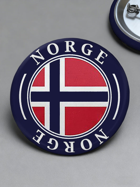 Norway Football Lover Printed Pins