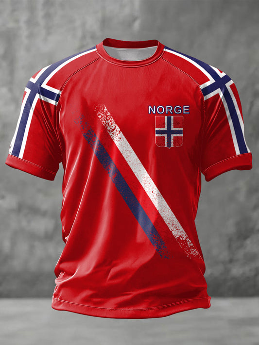 Unisex Norway Football Lover Printed T-shirt