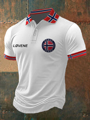 Men's Norway Football Lover Printed Casual Tops