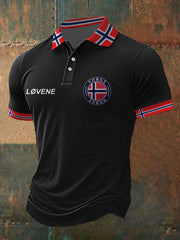 Men's Norway Football Lover Printed Casual Tops