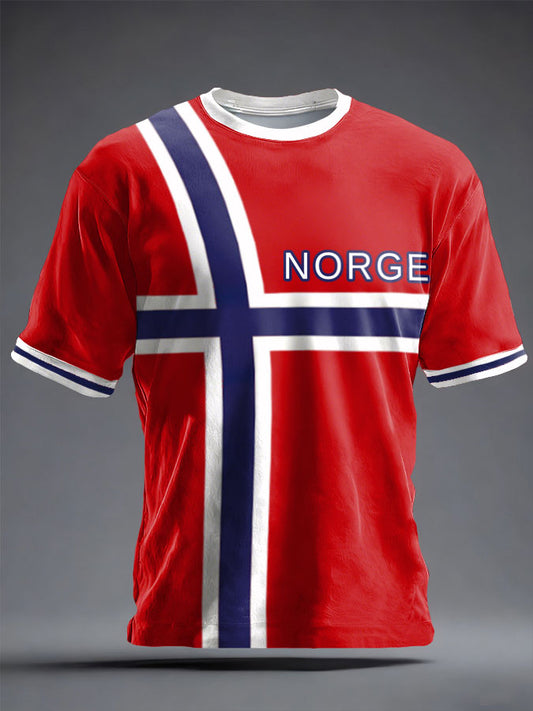 Unisex Norway Football Lover Printed T-shirt