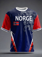 Unisex Norway Football Lover Printed T-shirt