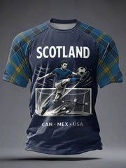 Men's UK Football Lover Scotland Printed short sleeve t-shirt