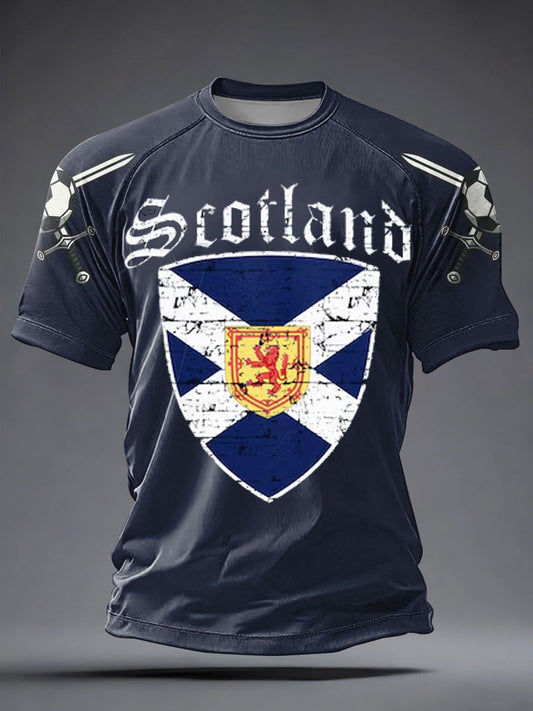 Men's UK Football Lover Scotland Printed short sleeve t-shirt