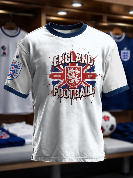 Men's UK Football Lover England Printed short sleeves t-shirt