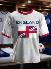 Men's UK Football Lover England Printed short sleeves t-shirt