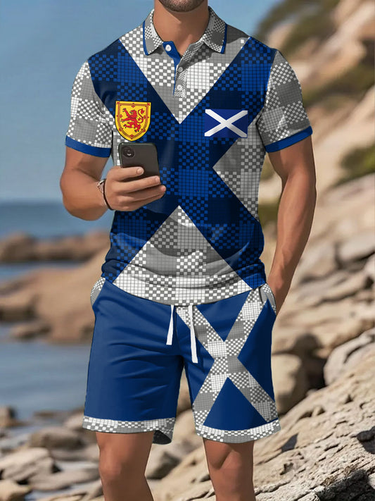 Men's Scotland Football Lover Tartan Army Printed Sets