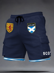 Men's Scotland Football Lover Tartan Army Printed Shorts