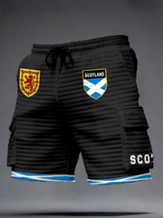 Men's Scotland Football Lover Tartan Army Printed Shorts
