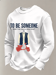 Men's UK Mods Music Lover Waffle Long Sleeve Top