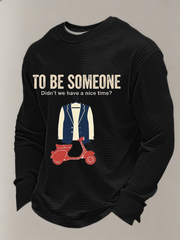 Men's UK Mods Music Lover Waffle Long Sleeve Top