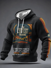 Men's UK Mods Music Lover Checkered Cotton Hoodie