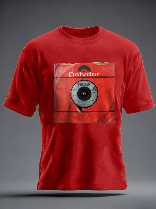 Men's UK Mods Music Lover imitation cotton short-sleeved T-shirt