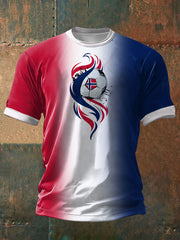 Unisex Norway Football Lover Printed T-shirt