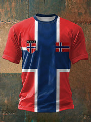 Unisex Norway Football Lover Printed T-shirt