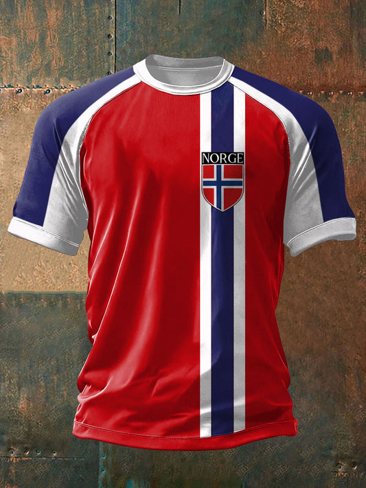 Unisex Norway Football Lover Printed T-shirt