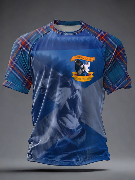 Men's UK Football Lover Scotland Printed  short sleeve t-shirt