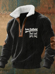 Men's The Lee-Enfield Rifle Plush Stand Collar Shirt