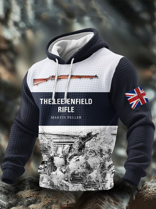 Men's The Lee-Enfield Rifle Checkered Cotton Hoodie