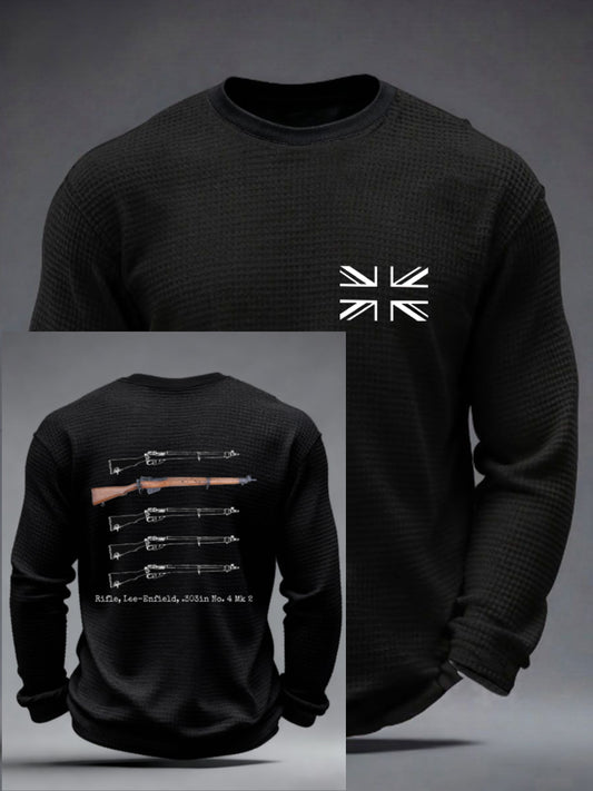 Men's The Lee-Enfield Rifle Waffle Long Sleeve T-Shirt