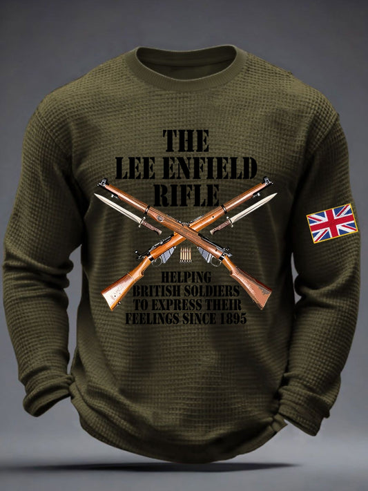 Men's The Lee-Enfield Rifle Waffle Long Sleeve T-Shirt