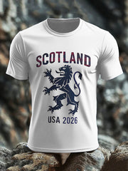 Men's Scotland Football Lover Tartan Army Printed T-shirt
