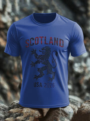 Men's Scotland Football Lover Tartan Army Printed T-shirt