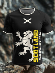 Men's Scotland Football Lover Tartan Army Printed T-shirt
