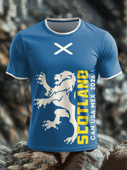 Men's Scotland Football Lover Tartan Army Printed T-shirt