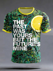 Men's  Lemon Roses Music Lover Printed short sleeves t-shirt