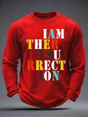 Men's  Lemon Roses Music Lover Printed Waffle Long Sleeve T-Shirt