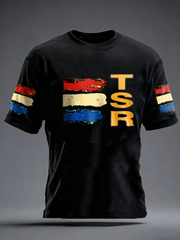 Men's  Lemon Roses Music Lover Printed imitation cotton short-sleeved T-shirt