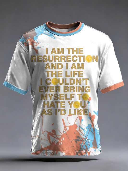 Men's  Lemon Roses Music Lover Printed short sleeves t-shirt