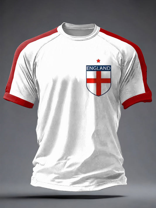 Men's UK Football Lover England Printed short sleeve t-shirt