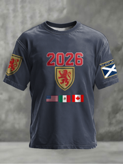 Men's UK Football Lover Scotland 2026 Printed  short sleeves t-shirt