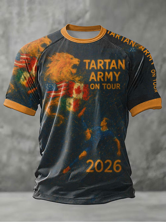 Men's UK Football Lover Scotland 2026 Printed  short sleeve t-shirt